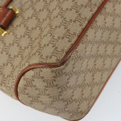Celine Vintage Macadam Canvas and Leather, Beige, Canvas, Handbag