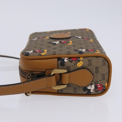Gucci Disney Mickey Mouse Printed Mini GG Coated Canvas, Beige, Canvas, Shoulder Bag