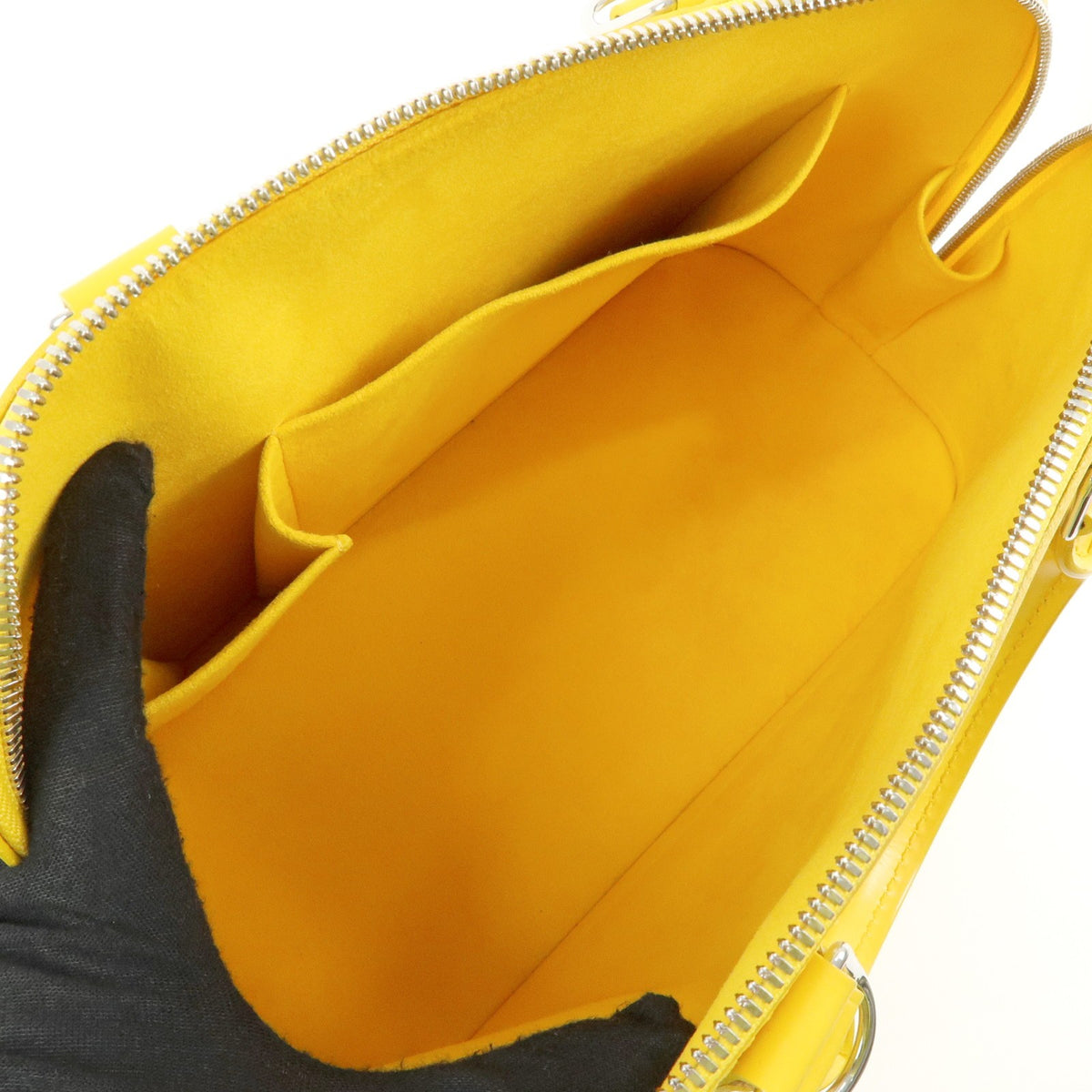 Louis Vuitton Alma Epi Leather, Yellow, Leather, Handbag