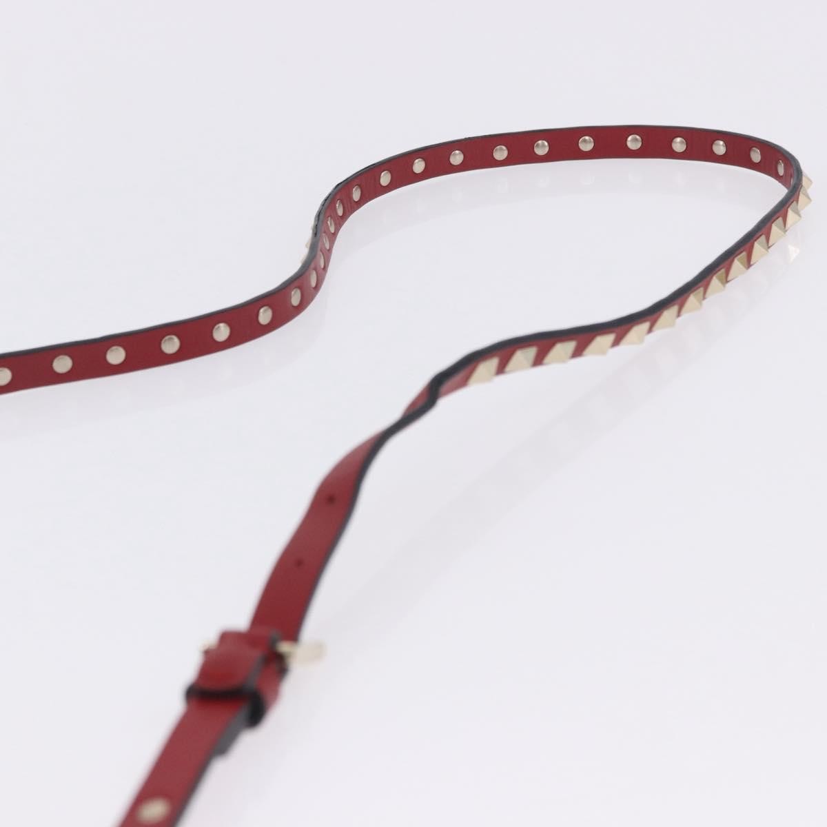 Valentino Garavani Rockstud Camera Leather, Red, Leather, Crossbody Bag