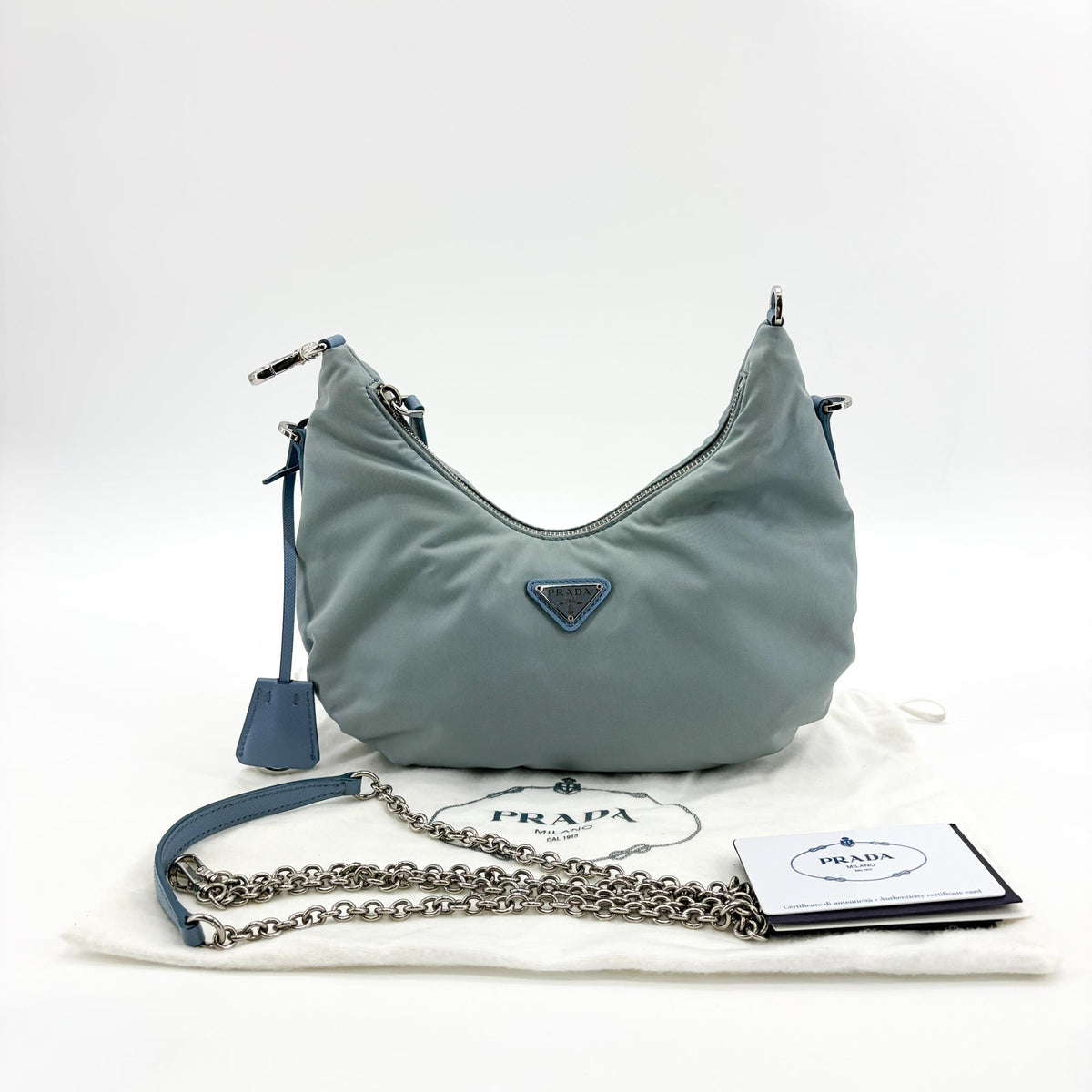 Prada Re-Edition 2005 Tessuto, Blue, Nylon, Shoulder Bag