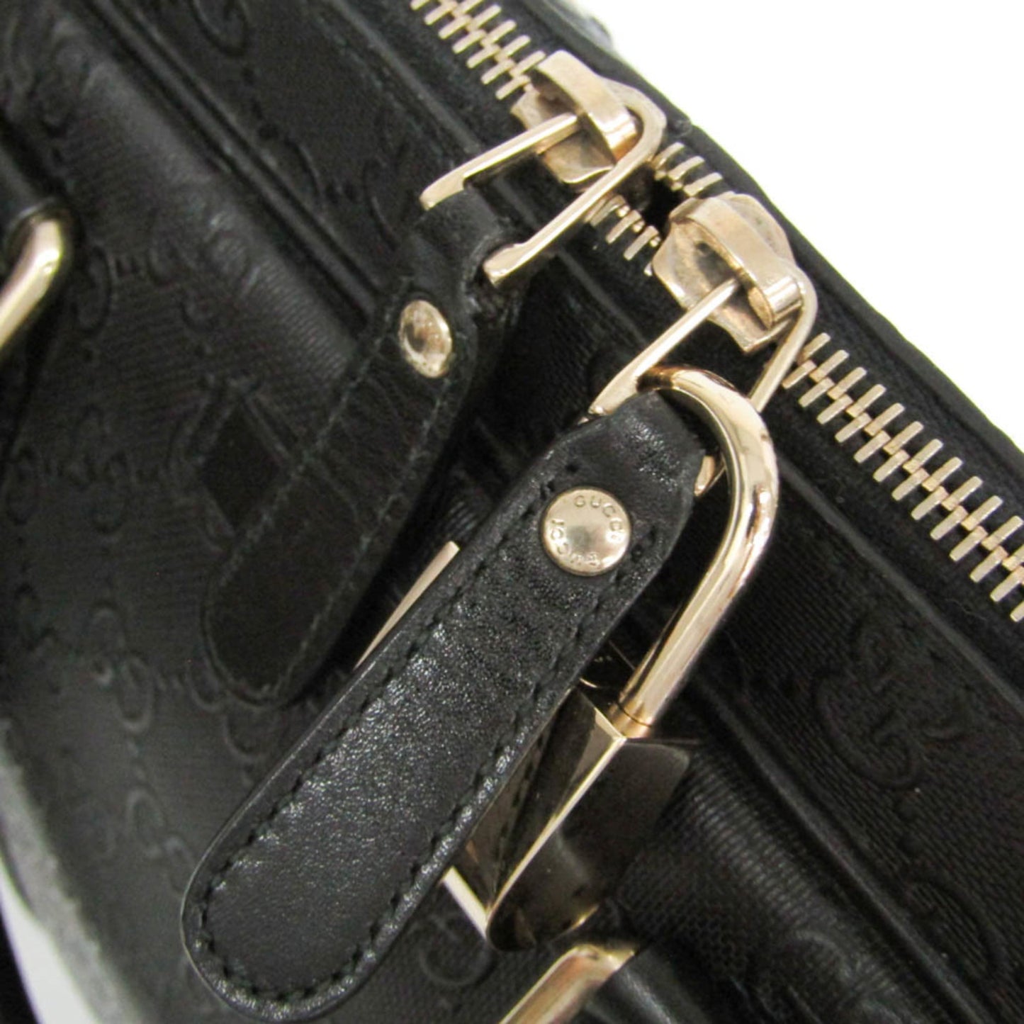 Gucci Convertible Briefcase Guccissima Leather, Black, Leather, Briefcase