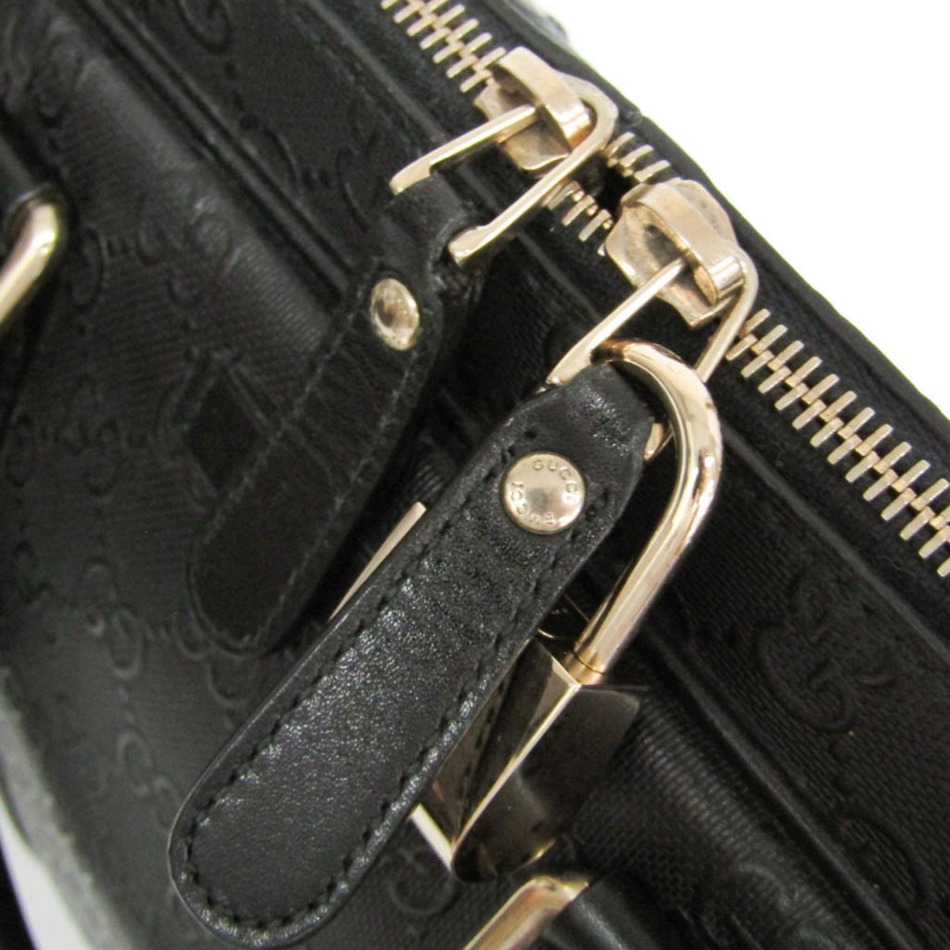Gucci Convertible Briefcase Guccissima Leather, Black, Leather, Briefcase