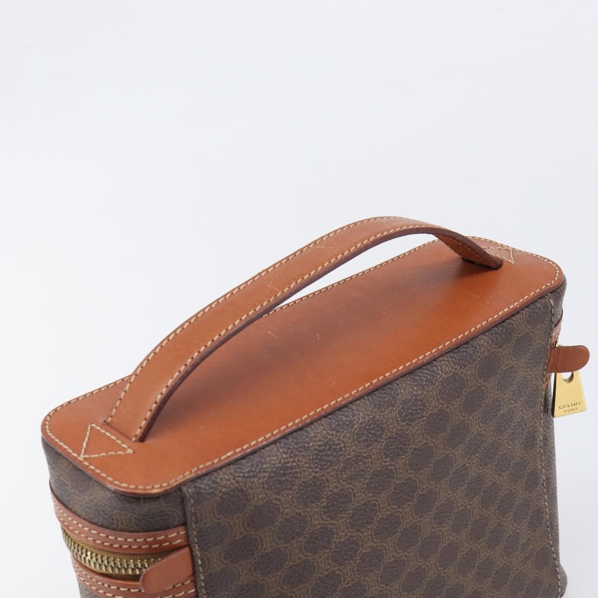 Celine Macadam Vanity Canvas, Brown, Canvas, Clutch