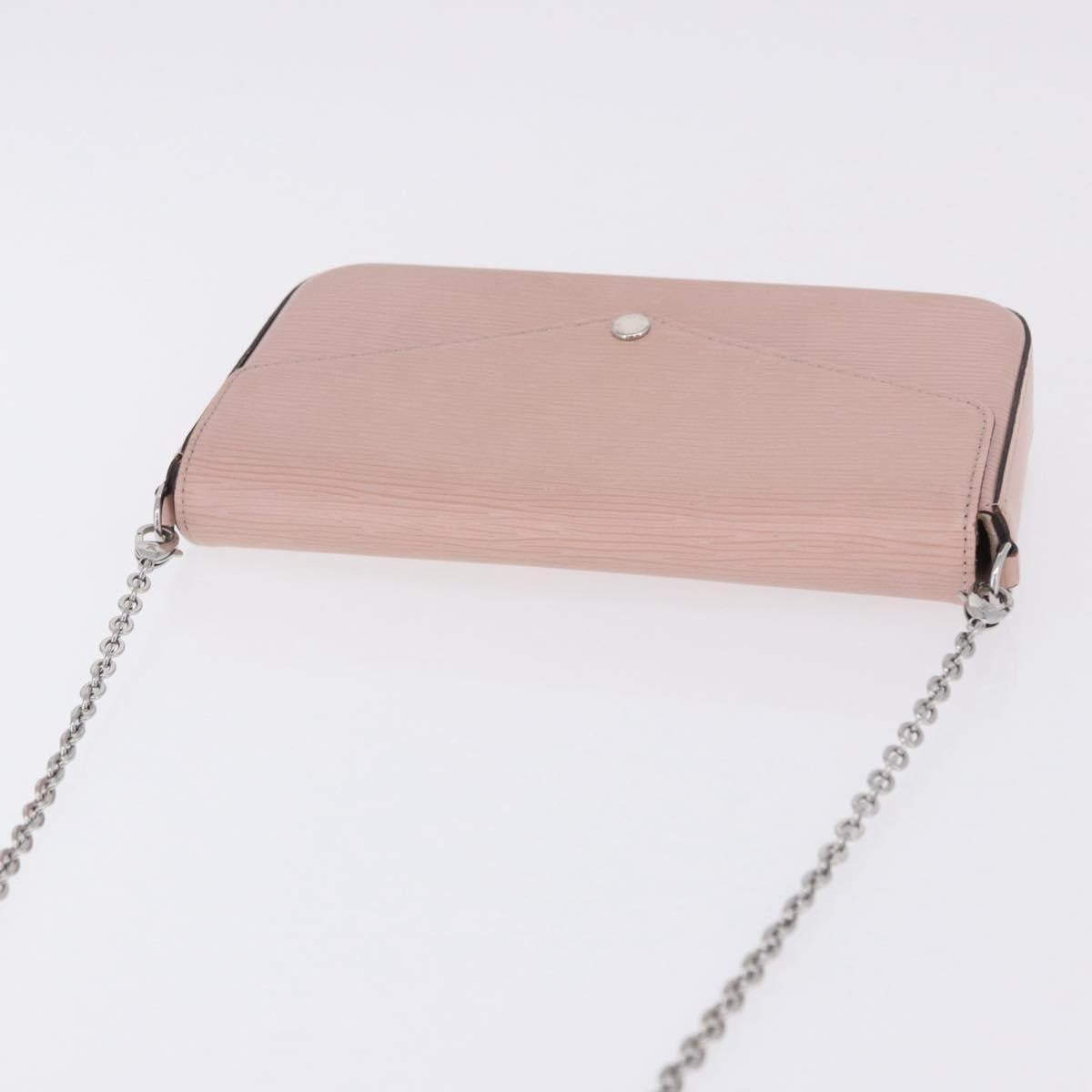 Louis Vuitton Felicie Chain Epi Leather, Pink, Leather, Clutch