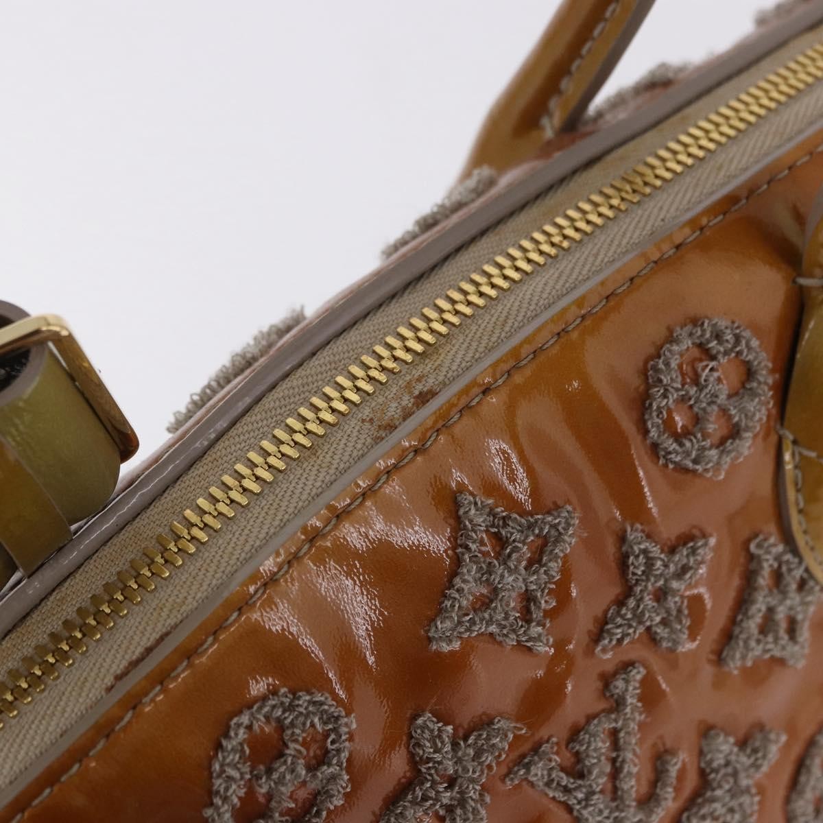 Louis Vuitton Fascination Lockit Patent Lambskin, Brown, Pearl, Handbag