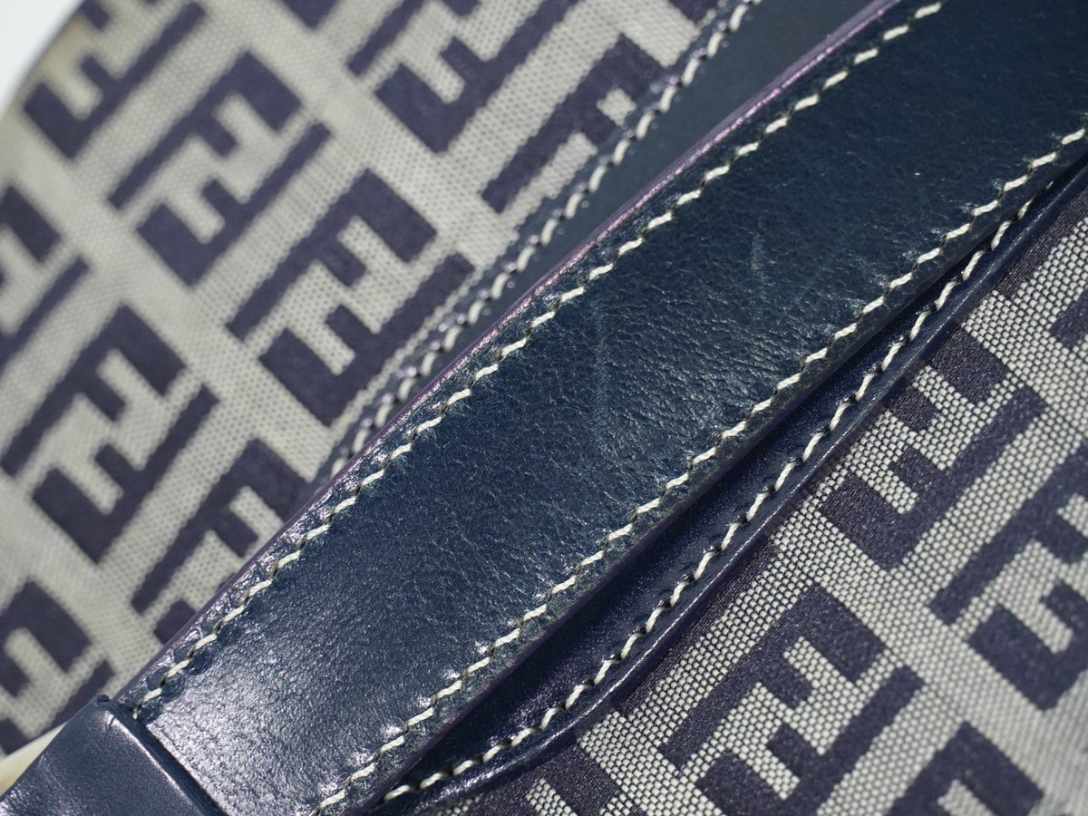 Fendi Vintage shoulderbag Canvas, Navy, Canvas, Shoulder Bag