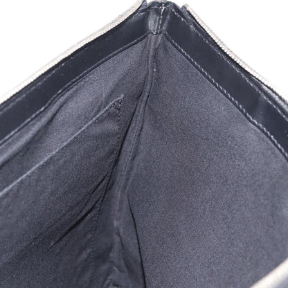 Balenciaga Navy Zip Canvas and Leather, Black, Canvas, Clutch