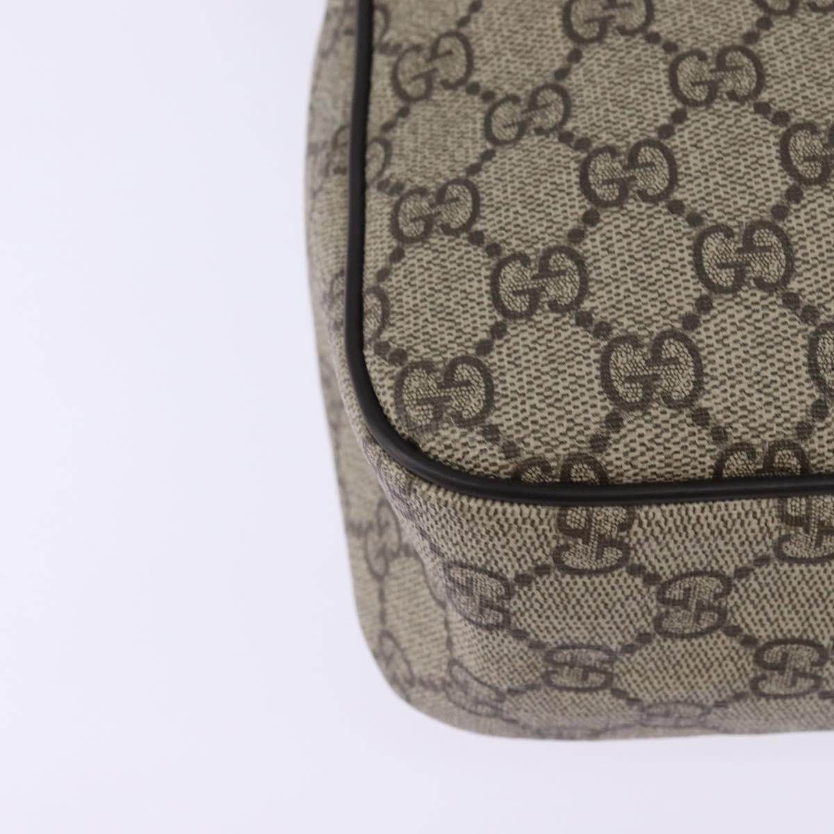 Gucci Front Zip Messenger GG Coated Canvas, Beige, Canvas, Crossbody Bag