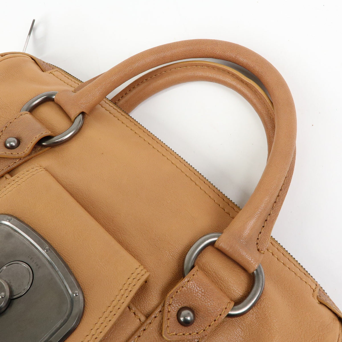 Celine Handbag Leather, Brown, Leather, Handbag