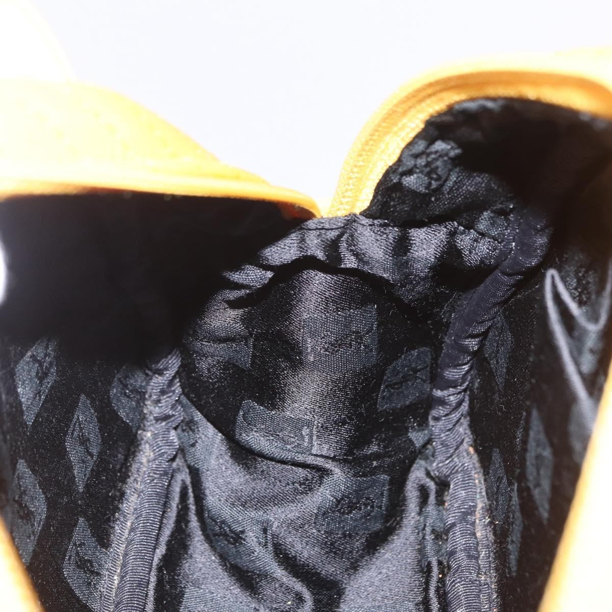 Saint Laurent Vintage Quilted Top Handle Bag Nylon, Yellow, Nylon, Handbag