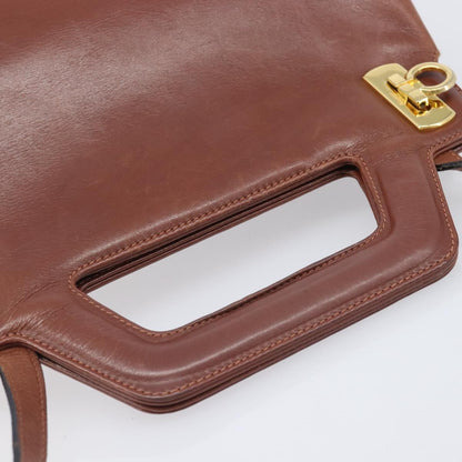 Salvatore Ferragamo Wanda Leather, Brown, Leather, Handbag