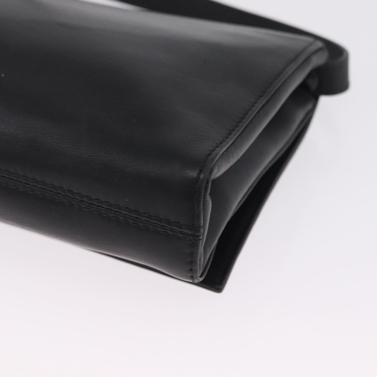 Celine Shoulder Leather, Black, Leather, Shoulder Bag