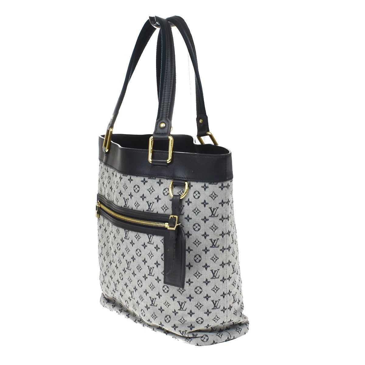 Louis Vuitton Lucille Mini Lin, Blue, Canvas, Handbag