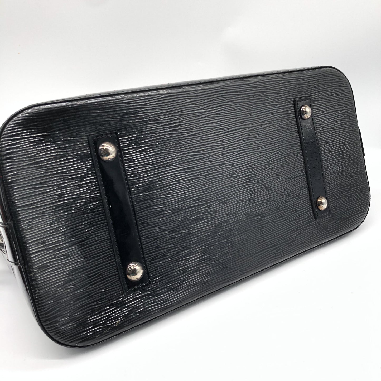 Louis Vuitton Alma Epi, Black, Leather, Handbag