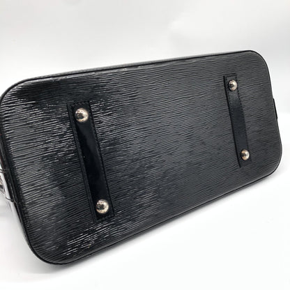 Louis Vuitton Alma Epi, Black, Leather, Handbag