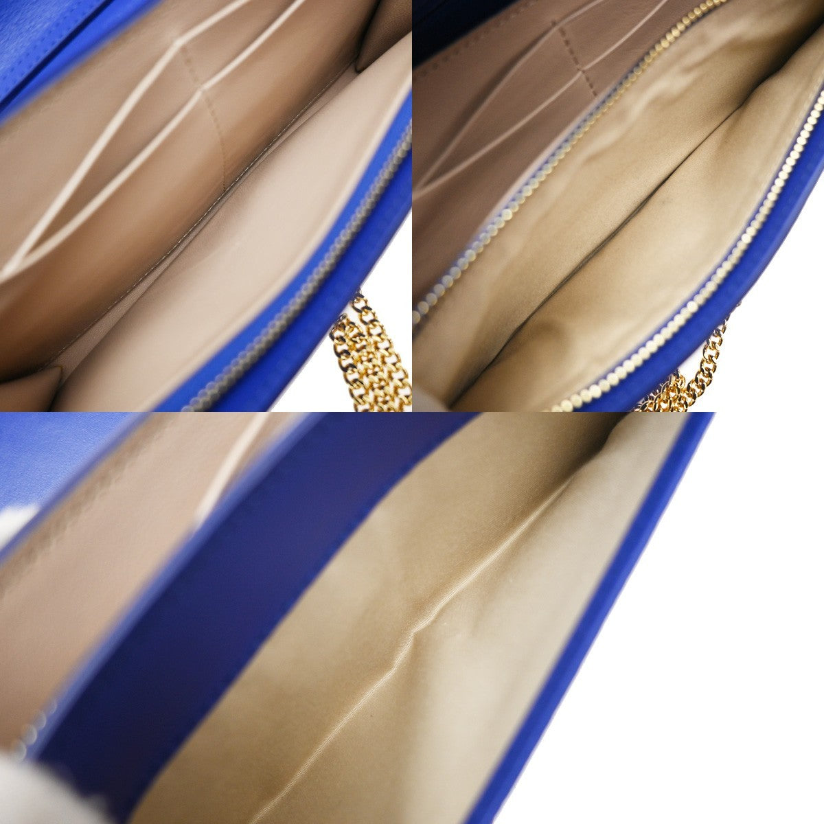 Chloe Aby Chain Leather, Blue, Leather, Shoulder Bag