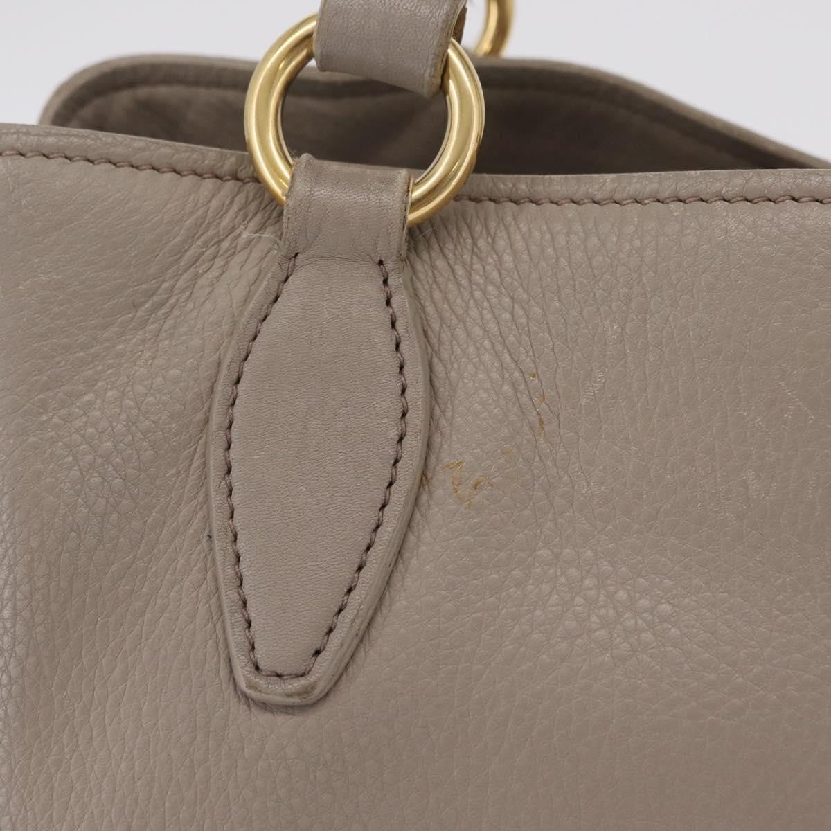 Miu Miu Madras Leather, Gray, Leather, Shoulder Bag