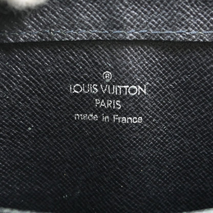 Louis Vuitton Pochette Baikal Clutch Taiga Leather, Black, Leather, Clutch