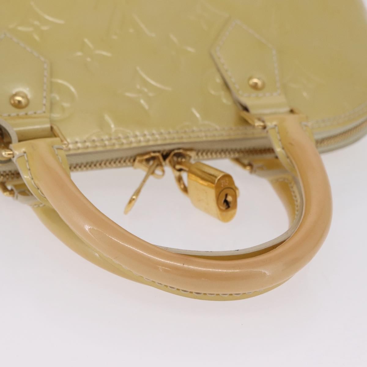 Louis Vuitton Alma Monogram Vernis, Beige, Patent Leather, Handbag