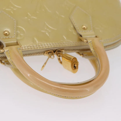 Louis Vuitton Alma Monogram Vernis, Beige, Patent Leather, Handbag