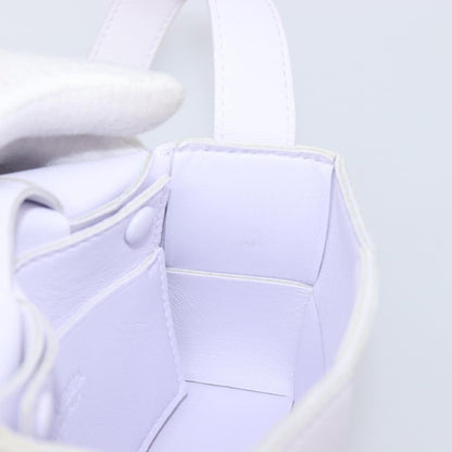 Bottega Veneta Cassette Maxi Intrecciato Leather, White, Leather, Clutch