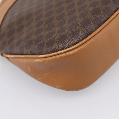 Celine Macadam Shoulder Canvas, Brown, Canvas, Crossbody Bag