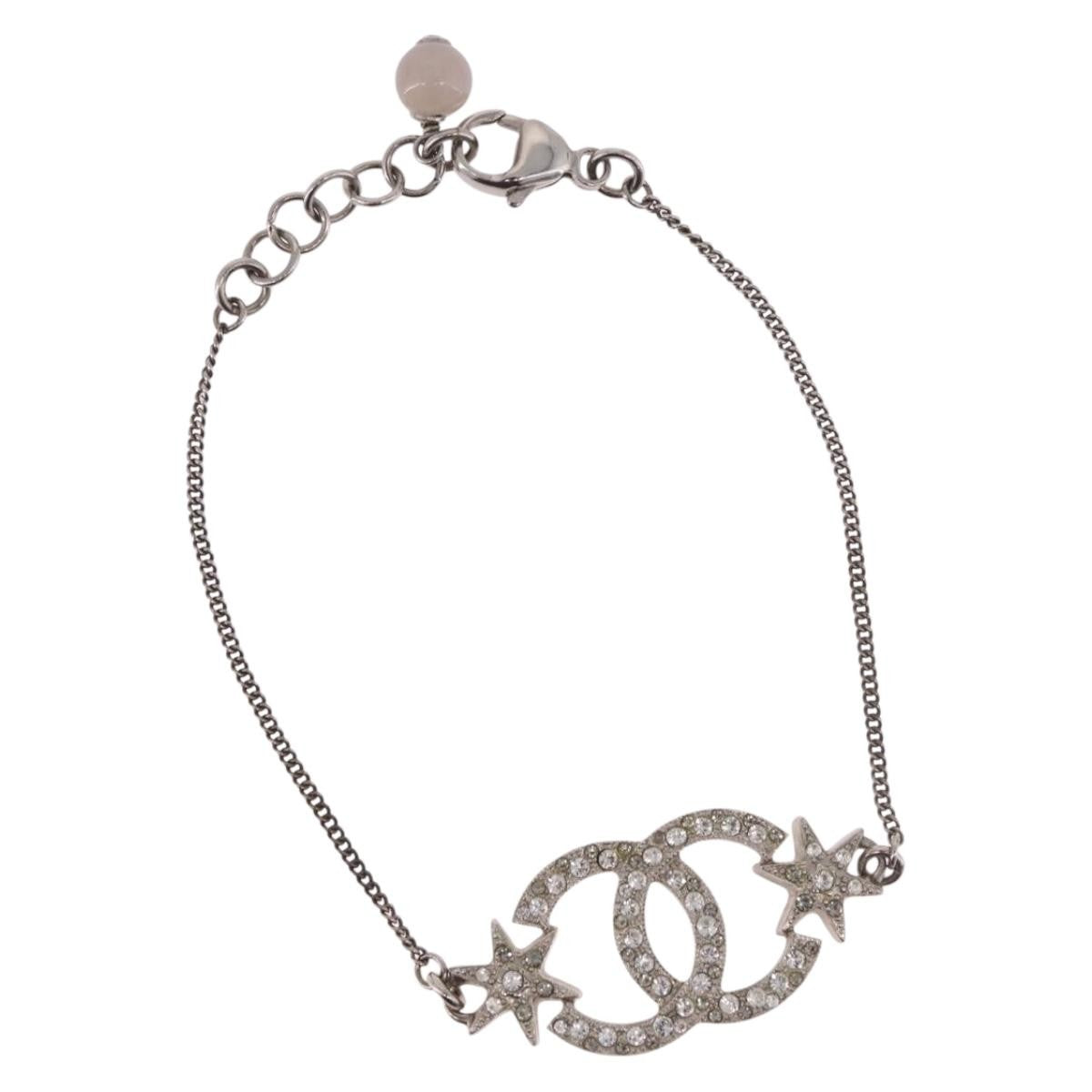 Chanel CC Charm Metal, Silver, Metal, Bracelet