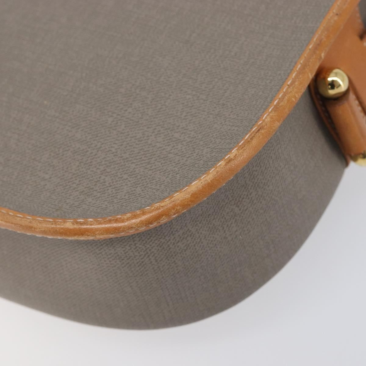 Christian Dior Vintage CD Logo Canvas and leather, Gray, Canvas, Shoulder Bag