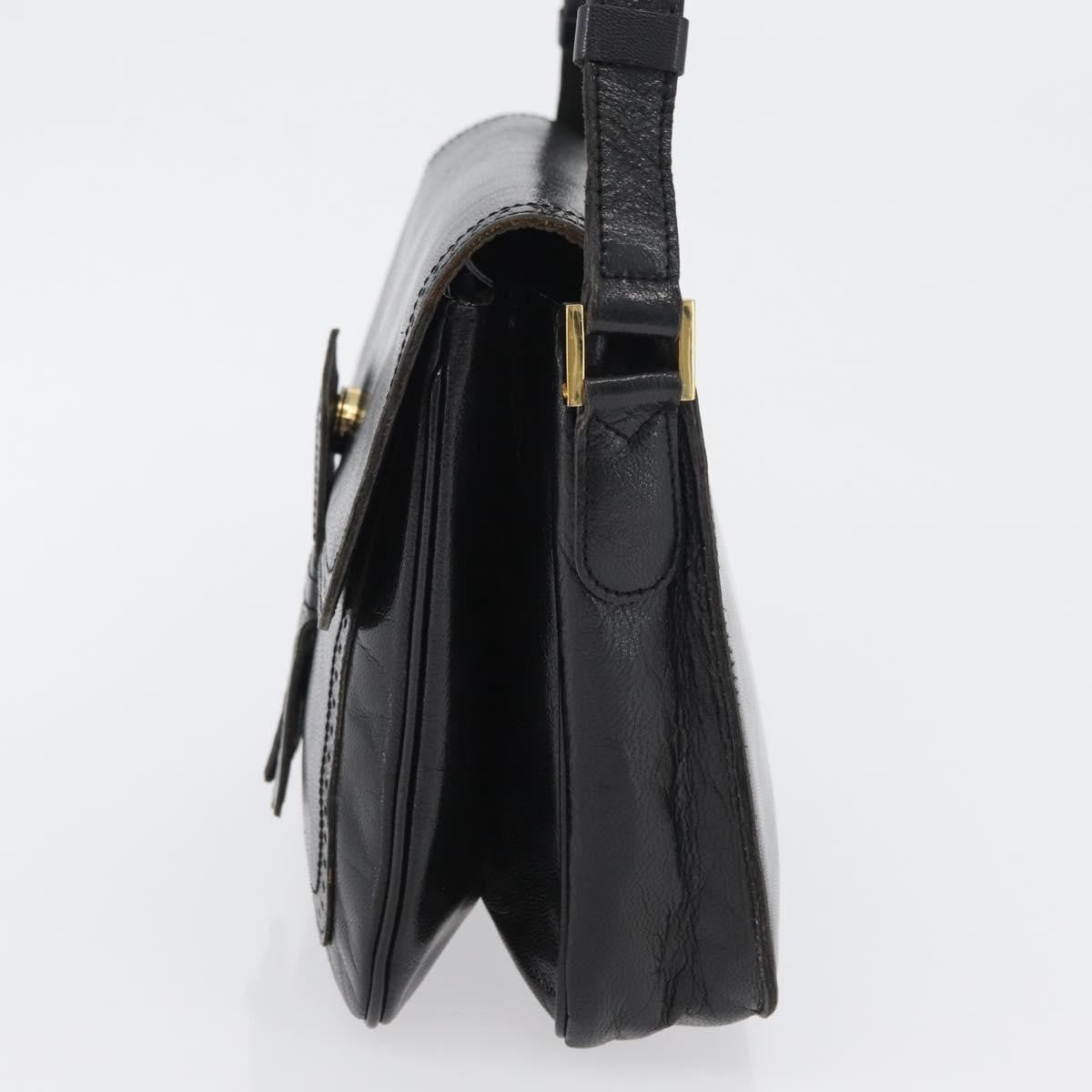 Saint Laurent Vintage Leather, Black, Leather, Shoulder Bag