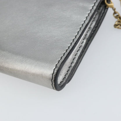 Christian Dior J'Adior Croisiere Chain Leather, Silver, Leather, Clutch