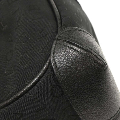 Bvlgari Logomania Canvas with Leather, Black, Leather, Shoulder Bag