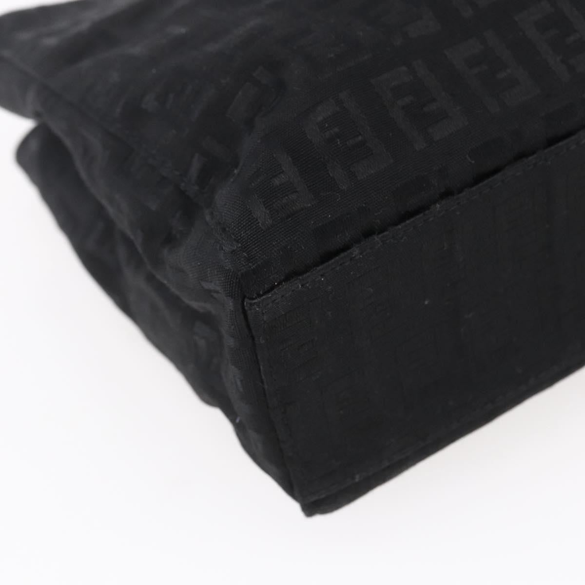 Fendi Vintage Shopping Zucchino Canvas, Black, Canvas, Tote Bag