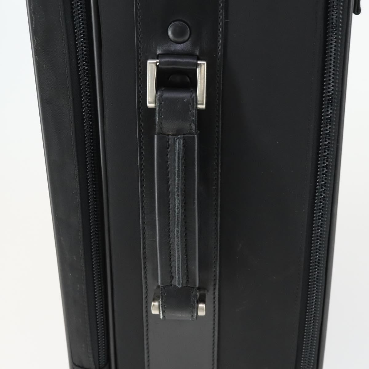 Prada Trolley Rolling Luggage Tessuto and Saffiano Leather, Black, Nylon, Travel Bag