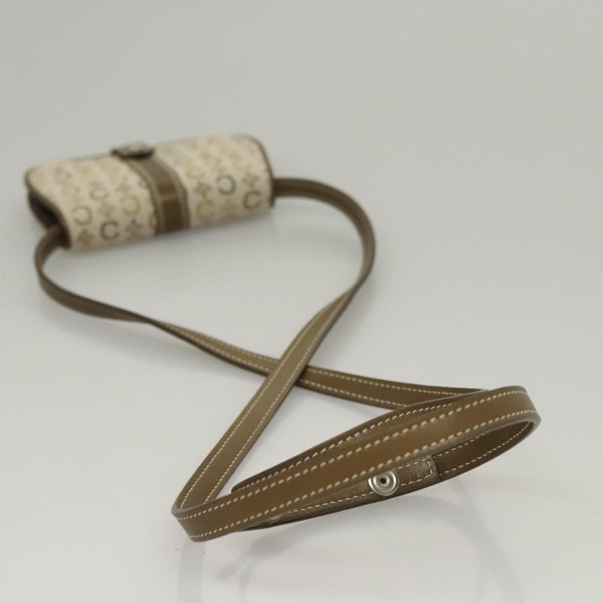 Celine Vintage Shoulder Bag Canvas, Khaki, Canvas, Shoulder Bag