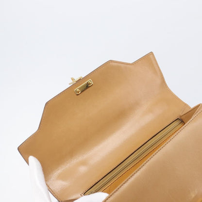 Gucci Vintage Lady Lock Top Handle Leather, Beige, Leather, Handbag