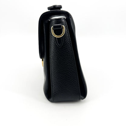 Gucci Interlocking Leather, Black, Leather, Shoulder Bag