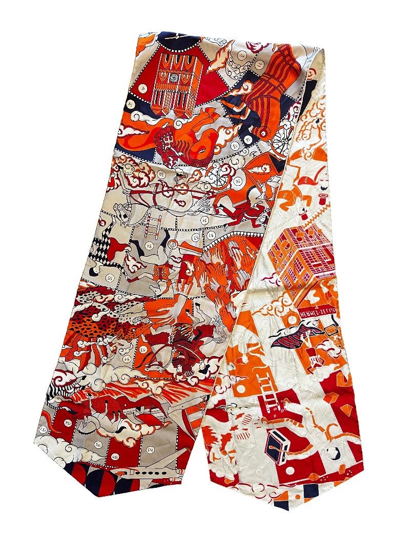 Hermes TWILLY SCARF Silk, Orange, Silk, Scarf