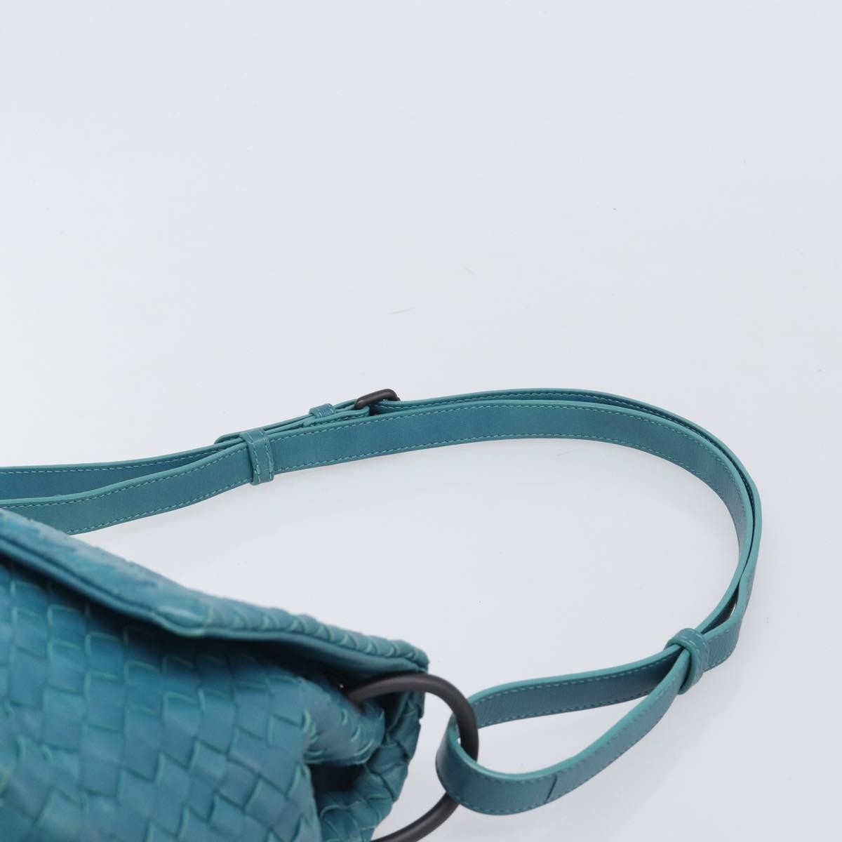 Bottega Veneta Adjustable Flap Intrecciato Nappa, Blue, Leather, Shoulder Bag
