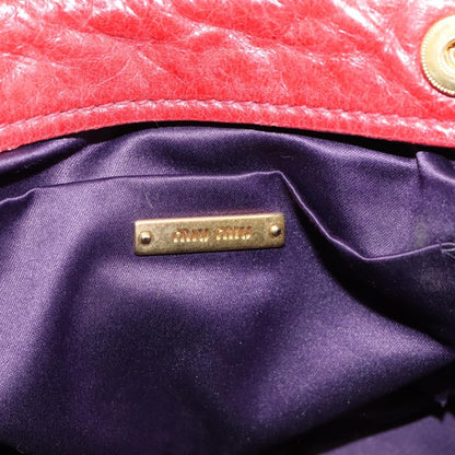 Miu Miu Coffer Convertible Satchel Matelasse Leather, Red, Leather, Handbag