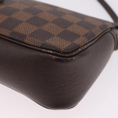 Louis Vuitton Trousse Make Up Damier, Brown, Canvas, Clutch
