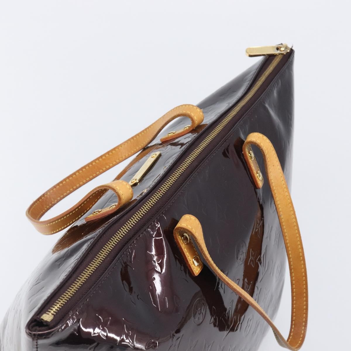 Louis Vuitton Bellevue Monogram Vernis, Burgundy, Patent Leather, Handbag