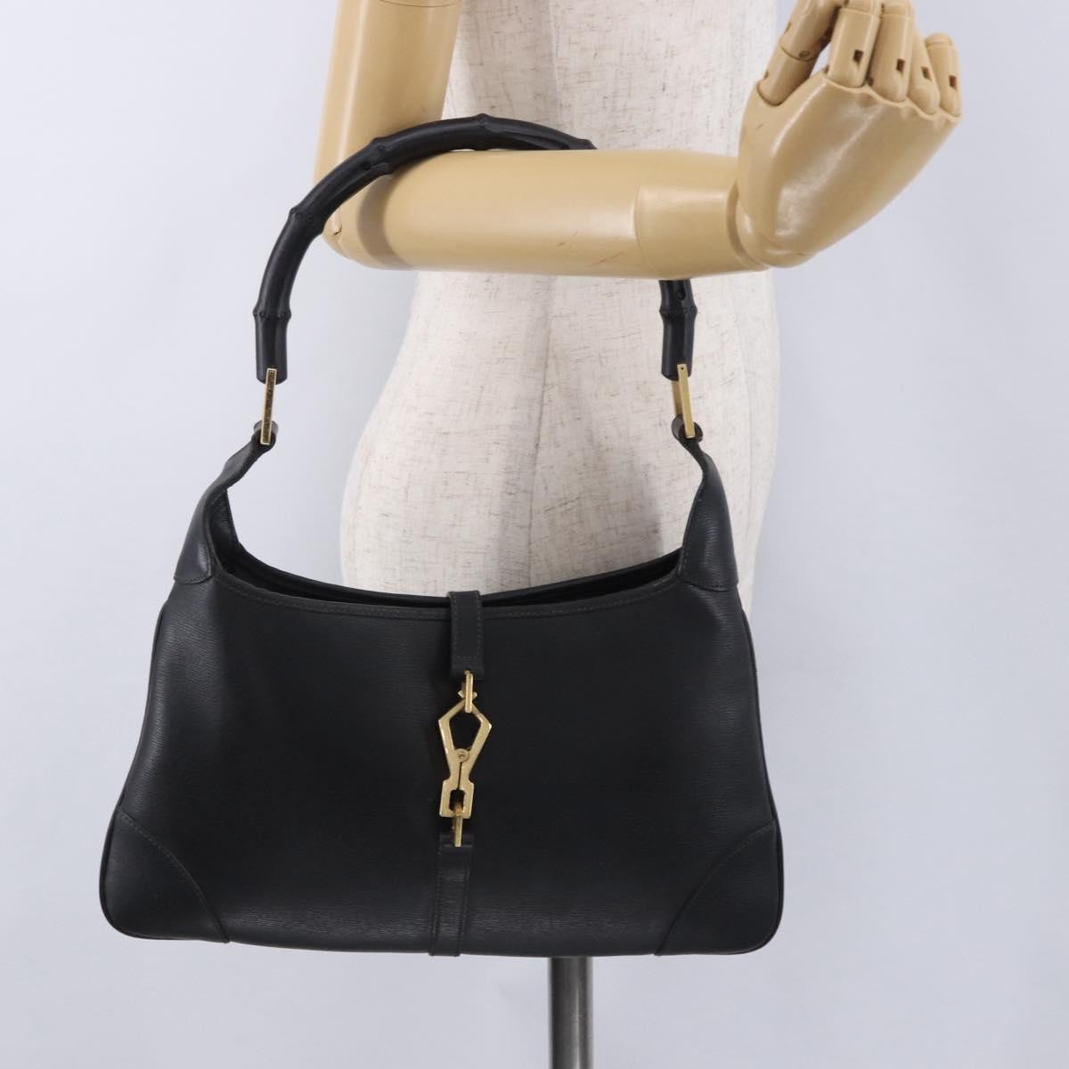 Gucci Bamboo Jackie leather, Black, Leather, Handbag