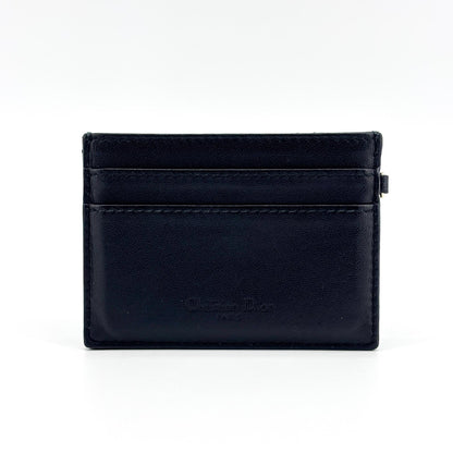 Christian Dior Lady Dior Card Holder Cannage Quilt Lambskin, Black, Leather, Card Holder