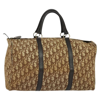 Christian Dior Vintage Trotter Boston Bag Canvas, BROWN, CANVAS, Travel bag