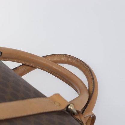 Celine Vintage Duffle Macadam Coated Canvas, Brown, Canvas, Handbag