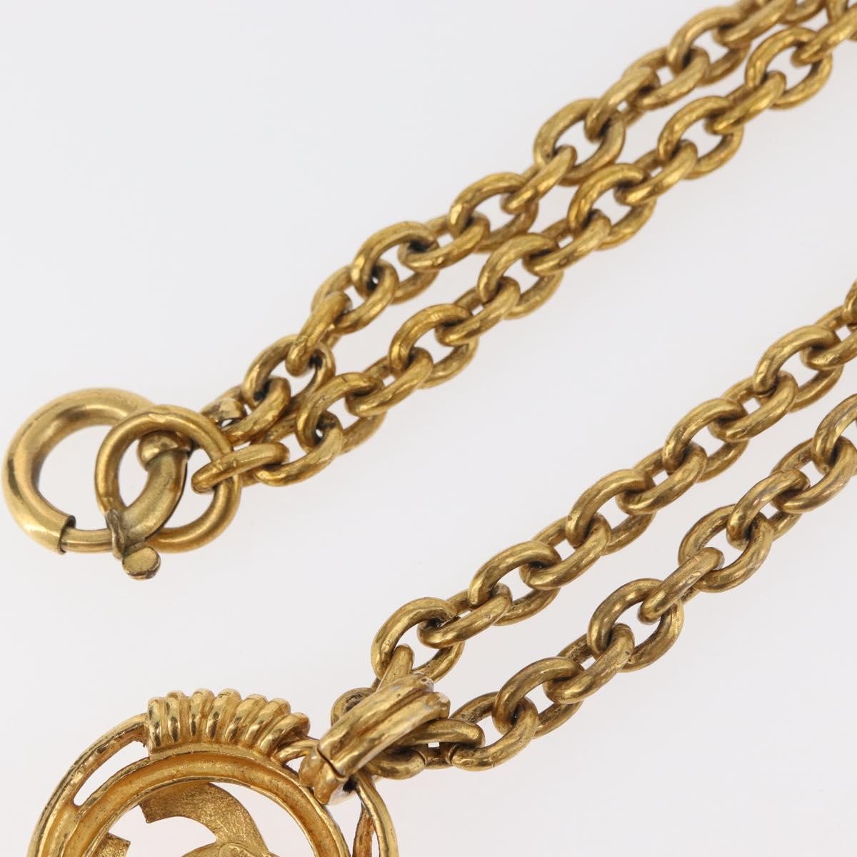 Chanel CC Pendant Metal, Gold, Metal, Necklace
