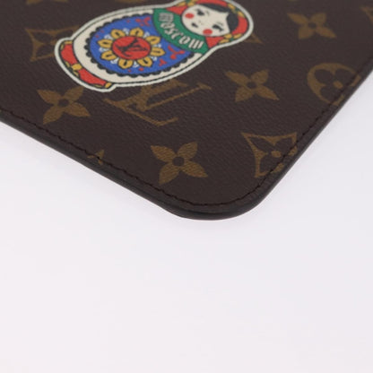 Louis Vuitton Neverfull Pochette Limited Edition World Tour Monogram Canvas, Brown, Canvas, Clutch