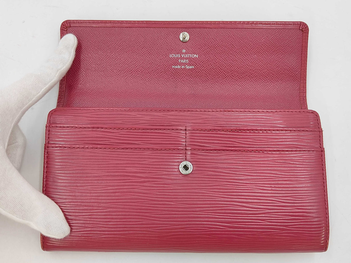 Louis Vuitton Sarah Epi Leather, Pink, Leather, Wallet