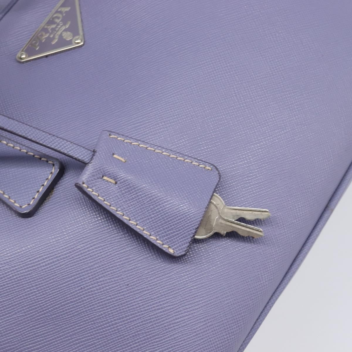 Prada Bauletto Saffiano, Purple, Leather, Handbag